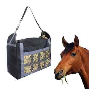 Sac à foin pour cheval en nylon durable, grand et très vendu, mangeoire suspendue de qualité supérieure pour une alimentation lente et pratique du cheval - Product Image 3