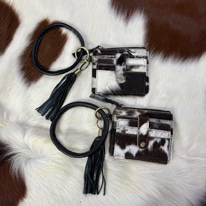 Nouvel arrivage de design de luxe à la mode porte-cartes de crédit en cuir de vachette véritable personnalisé avec fermeture éclair porte-monnaie pour unisexe - Product Image 3