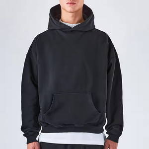 Sweat-shirts à capuche en molleton de coton épais de haute qualité avec logo personnalisé, épaules tombantes, coupe ample, séchage rapide - Product Image 1