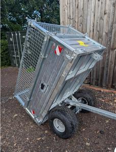 Remorque à plateau plat 18 pieds x 7 pieds 3500 kg, triple essieu, barrières latérales amovibles 5,5 m x 2,2 m pour le transport de machines - Product Image 3