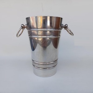 Expensive Metal <b>Champagne</b> Ice <b>Bucket</b> <b>With</b> Nickle Plated Finishing Wine Cooler <b>With</b> Stylish Wooden <b>Stand</b> Base & Handle Chiller - Product Image 3