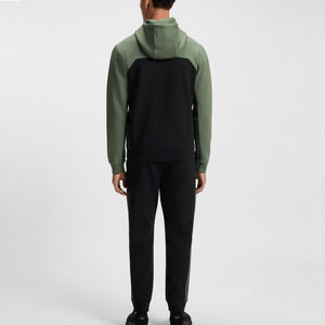 Survêtement pour homme avec design à blocs de couleur, logo personnalisé et capuche avec cordon de serrage pour l'hiver, design décontracté à manches longues - Product Image 6