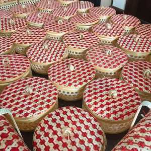 Wholesale Bamboo <b>Cake</b> <b>Storage</b> Basket with Lid - Elegant Design for Lunar New Year Celebration Gift <b>Box</b> - Product Image 4