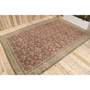 Tapis turc vintage, tapis surdimensionné 8,1x11,6 pieds, tapis persan rouge et bleu - Product Image 1