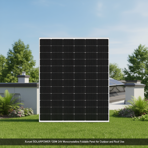 Panneau solaire monocristallin pliable Xunzel SOLARPOWER 120W 24V pour utilisation en extérieur et sur toiture - Product Image 3