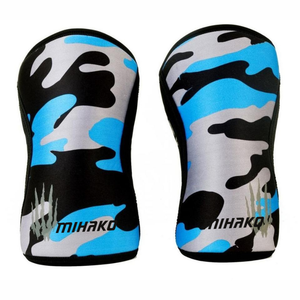 Power Lifting Cross Fit Exercices d'haltérophilie en néoprène Manchons de genou 5-9 Mm/Couleur personnalisée et logo Manchon de genou - Product Image 1