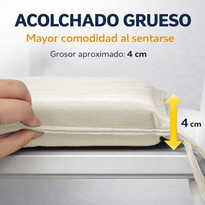 Funda duradera de 180x57 cm 100% poliéster para tumbona de exterior, acolchada con espuma, para todas las estaciones, con correas extraíbles con cremallera, cojines para exteriores España - Product Image 4