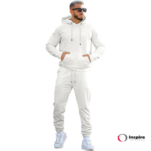 Costumes de jogging de sport avec logo personnalisé pour hommes Nouveau design PULLOVER Poche pour téléphone à fermeture éclair latérale Techniques de lavage en polaire Taille réglable pour hommes - Product Image 1