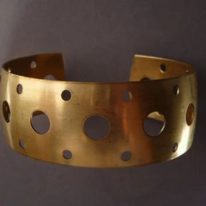 Bracelet jonc de manchette ethnique traditionnel en laiton fait à la main bijoux de mode exclusifs et beaux pour les femmes cadeau parfait - Product Image 1