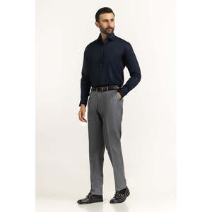 Chemises décontractées pour hommes coupe moderne anti-plis FS-LAF25-326 Printemps Formel Popeline Chambray Lin 100% Coton - Product Image 5