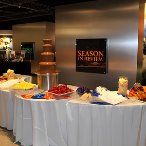 Mantel plisado blanco de poliéster 100% personalizado, duradero, sencillo, para fiestas y fechas de juego, falda de mesa - Product Image 2