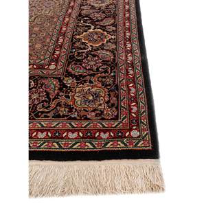 พรมขนสัตว์ถักมือลายเหรียญสีเทาและสีดำสไตล์คิลิมแบบทอเรียบสำหรับห้องนั่งเล่นหรือทางเดินในบ้าน-Pae-5395 - Product Image 4