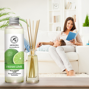 Aromatika Fresh Lime Aroma <b>Diffuser</b> <b>Refill</b> Liquid 200ml Long Lasting Room Fragrance <b>Reed</b> <b>Diffuser</b> Oil - Product Image 5