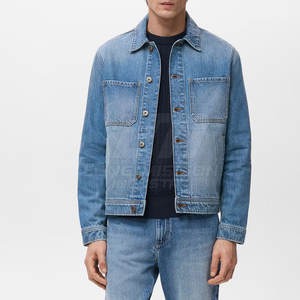 Service OEM, vente en gros, meilleur design, veste en jean pour homme, légère, couleur personnalisée, veste en jean pour homme - Product Image 2