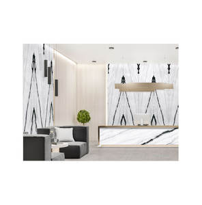 Carrelage de luxe en pierre de marbre pour hall d'hôtel 600x1200 Carrelage mural en métal brillant, céramique et soie dorée pour villa, style design moderne - Product Image 2