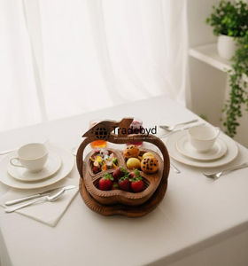 Panier de rangement pour fruits secs en bois moderne fait à la main de qualité supérieure, écologique, avec un design multifonctionnel pour la maison, cadeaux, Tradebyd - Product Image 1