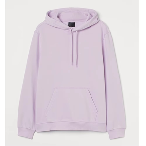 เสื้อสเวตเชิ้ตมีฮู้ดสีลาเวนเดอร์สำหรับผู้ชาย ทรงปกติ สวมใส่สบาย แขนยาว ผ้าถัก สีพื้น ดีไซน์กระเป๋า เหมาะสำหรับใส่ในฤดูใบไม้ร่วง - Product Image 2
