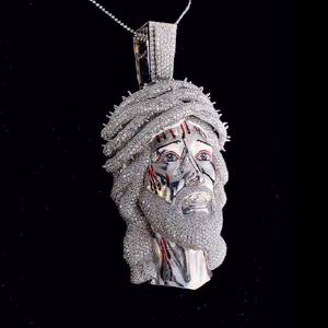 Moissanite Diamond Lion King Colgantes Hip Hop Iced Out Diamond Jewelry Custom Lion Colgantes 925 Colgantes de plata esterlina - Product Image 2