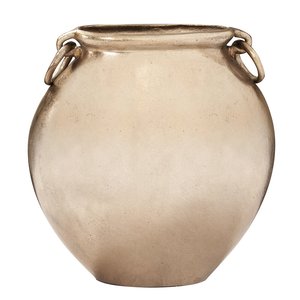 Florero de aluminio Chapado en cobre de lujo con asas para el hogar Cocina y balcón propósito decorativo disponible para la venta - Product Image 2