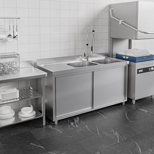ตู้ซิงค์เชิงพาณิชย์ ECO - สแตนเลส - 1400x700 มม. - 2 ช่องซิงค์ ด้านขวา - Product Image 6