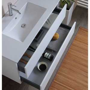 Bathroom Cabinet with 120 cm Integrated Sink and Belize <b>Mirror</b> Elegant Bathroom <b>Sets</b> - Product Image 4