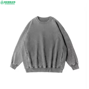 New Fashion <b>Men's</b> Sweatshirts Spring Autumn Casual Wear Sweatshirt Tops Solid Color Pullover <b>Jumper</b> Acid washed - Product Image 2