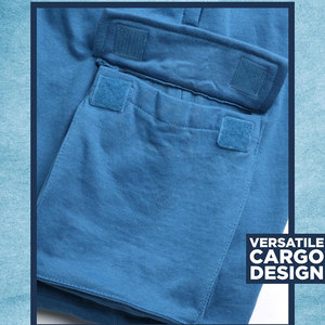 กางเกงขาสั้นคาร์โก้ของผู้ชายกางเกงทำงานแห้งเร็วและระบายอากาศได้ดีมีกระเป๋าลายสีทึบเครื่องแต่งกายแนวสตรีทเป็นมิตรต่อสิ่งแวดล้อม - Product Image 4