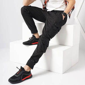 Pantalon cargo pour homme de haute qualité avec logo de marque imprimé, tricot délavé, style streetwear, nouveau design, taille mi-haute - Product Image 4