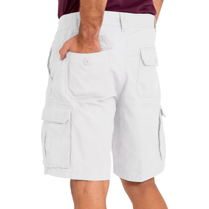 Short cargo rouge en coton de qualité supérieure coupe régulière décontracté conçu pour l'été short cargo pour hommes - Product Image 5