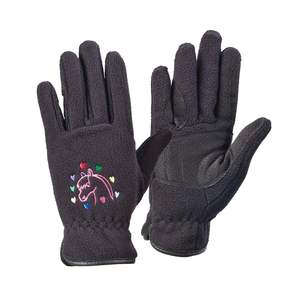 Tissu polaire Gants d'équitation pour enfants et jeunes Conception personnalisée Logo brodé Gants équestres coupe-vent chauds d'hiver de qualité supérieure - Product Image 2