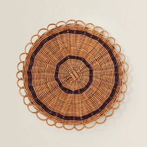 Assiettes de table écologiques en rotin pour décorations de mariage et tables à manger - Product Image 2
