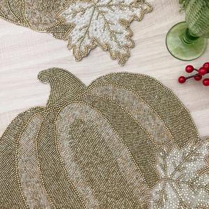 Recently Arrived Beaded <b>Placemat</b> 12x12 Inches Unique Designer Eco-Friendly Modern Luxury Glass Beads Merry Christmas Santa - Product Image 5