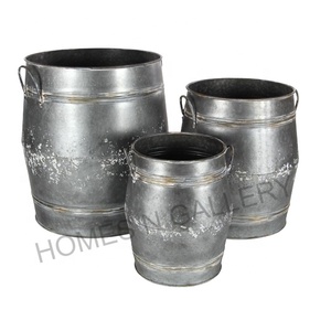 Macetas de Metal, hierro galvanizado, gran forma redonda, hojalata, macetas a bajo precio, hechas por fabricantes indios, gran oferta de fábrica - Product Image 2