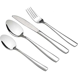 Acier inoxydable Argent Mat Poli Brillant Métal Personnalisé Doublure épaisse Poignée Argenterie de luxe Ensemble de couverts - Product Image 3