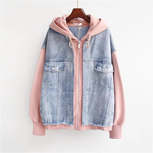 Drop Shoulder Two-piece Hoodies Coat Femmes Printemps Automne Tendance Hoodie Casual Loose Hooded Streetwear Femme - Product Image 5