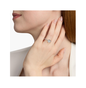 Bague de fiançailles en diamant halo d'inspiration vintage – Qualité supérieure et design luxueux pour une demande en mariage mémorable - Product Image 3