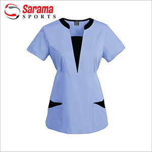 Uniforme médico elástico para mujer, chaqueta con cremallera, venta al por mayor - Product Image 4