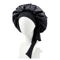 Bonnet de luxe Bohang pour femme, doublé double satin, grand, tissé, pour usage quotidien, pour cheveux longs bouclés et tressés, toutes saisons - Personnalisable