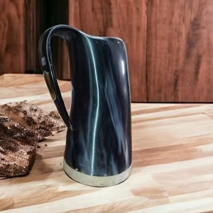 Handmade Buffalo Horn Tankard Mug Natural Viking Style <b>Beer</b> Mug - Product Image 3