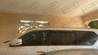 GCS Nouveaux déflecteurs anti-insectes en acrylique chromé pour Toyota Prado J150 (2010 et après) avec installation par ruban adhésif double face 3M