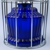 Ensemble de chicha portable moderne en aluminium laqué avec base en verre, poignée détachable, design de voyage, chicha d'extérieur