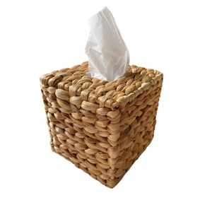ที่หุ้มกล่องกระดาษทิชชู่สี่เหลี่ยมถักด้วยมือเป็นมิตรกับสิ่งแวดล้อมออแกไนเซอร์ธรรมชาติสำหรับใช้ในบ้านและสำนักงาน - Product Image 1