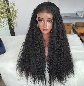 Pelucas de cabello humano virgen negro natural, rizo birmano vietnamita en bruto, extensiones de base de tupé largo súper dibujado doble, transparente rojizo - Product Image 4