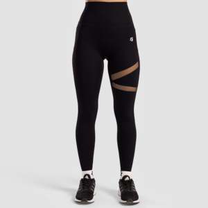 Leggings Deportivos de Cintura Alta con Compresión, Talla XL, para Yoga, con Nailon y Spandex, Material Estampado Negro, para Deporte y Yoga - Product Image 2
