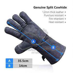 Conception robuste avec coutures renforcées et poignées antidérapantes, gants de soudage TIG MIG de qualité supérieure - Product Image 4
