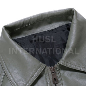 2024 Best Quality <b>Men's</b> Fashion Outerwear <b>Long</b> Faux Leather Skinny Top New Condition <b>Black</b> Motorcycle <b>Jacket</b> - Product Image 3