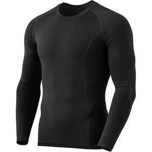 Camisas de compresión de manga larga de secado rápido personalizadas, poliéster ajustado, estilo informal, patrón sólido para entrenamiento, correr - Product Image 5