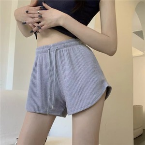 Women Waffle Knit Lounge Shorts Soft Breathable Homewear with Drawstring, Loose Fit for Daily Relaxation or Sleepwear Oem Orders - Product Image 6