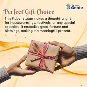 HOME GENIE Statue de Kuber colorée | Idole du Seigneur Kuber pour la richesse et la prospérité | Décor religieux hindou - Product Image 6