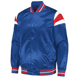 Blouson aviateur en satin personnalisé en gros blouson d'aviateur en satin de soie brodé et polyvalent pour hommes veste universitaire en satin de baseball - Product Image 2